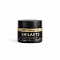 Jar of Aceite de Shilajit 100% Puro | Resina Himalaya 100g with black label and gold text on white background